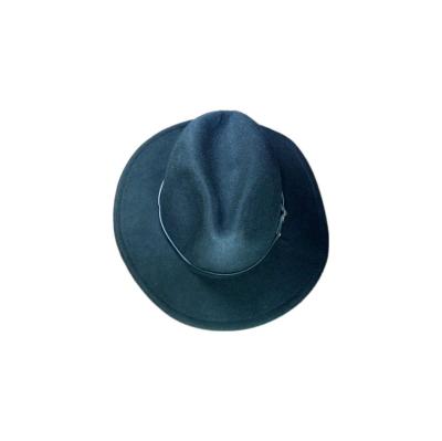 Unisex Black Fedora Hat - Thumbnail 5