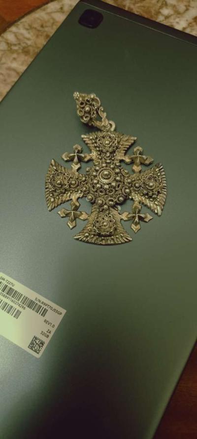 vintage Sterling silver cross - Thumbnail 3