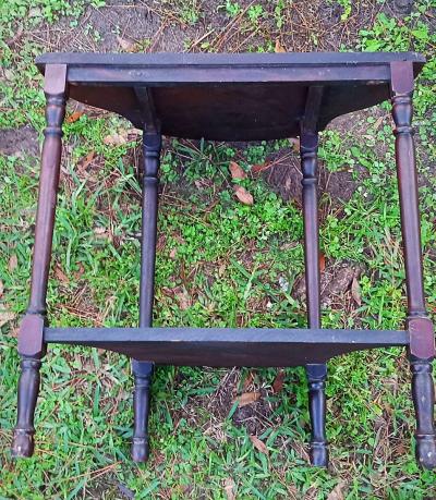 Antique half moon table - Thumbnail 5