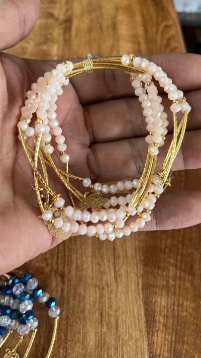 GoldPlated Crystal Semanario Bracelet set - Thumbnail 6