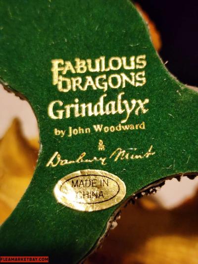 Danbury Mint Fabulous Dragons  Grindalyx Collectible - Thumbnail 2