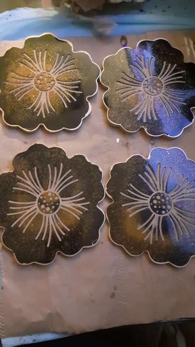 custom flower resin coaster sets - Thumbnail 6