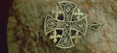 vintage Sterling silver cross - Thumbnail 4