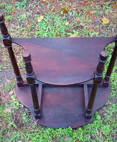 Antique half moon table - Thumbnail 4