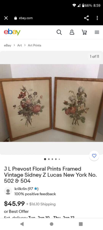 Vintage Floral Prints set of 2 - Thumbnail 3