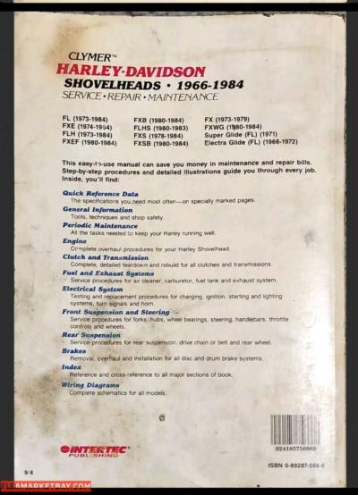 Vintage Harley Shovelhead CLYMER REPAIR MANUAL M420 - Thumbnail 2