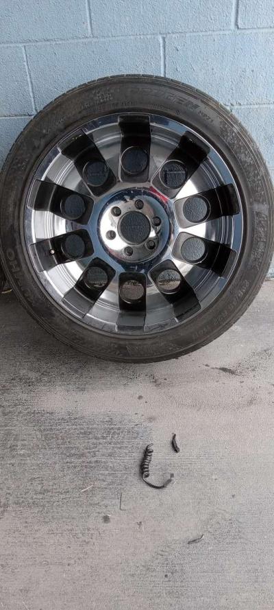 six lug 22 inch chromolly wheels and tires - Thumbnail 4