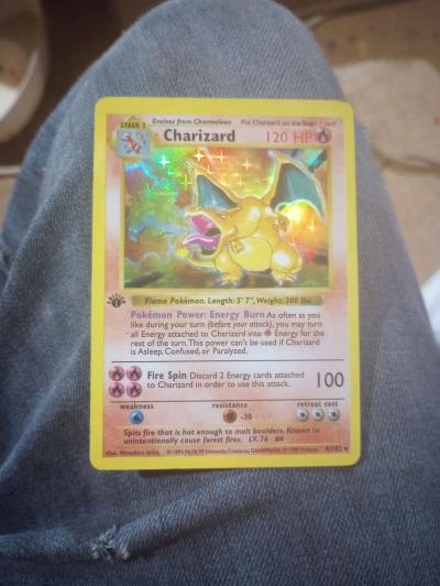 Pokemon card Charizard first edition shadowless