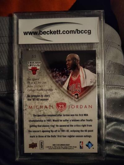 Michael Jordan graded basketball card BCCG 10 - Thumbnail 4