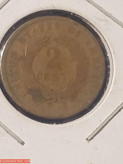 2 cent coin 1866 - Thumbnail 2