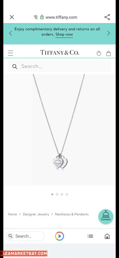 Tiffanys double mini heart necklace - Thumbnail 2