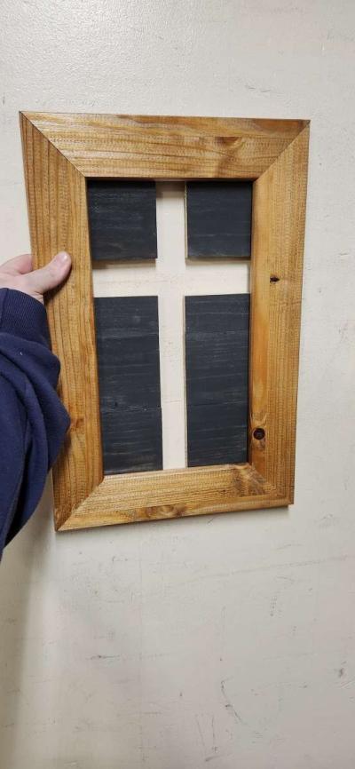 handmade wooden cross wall decor - Thumbnail 3