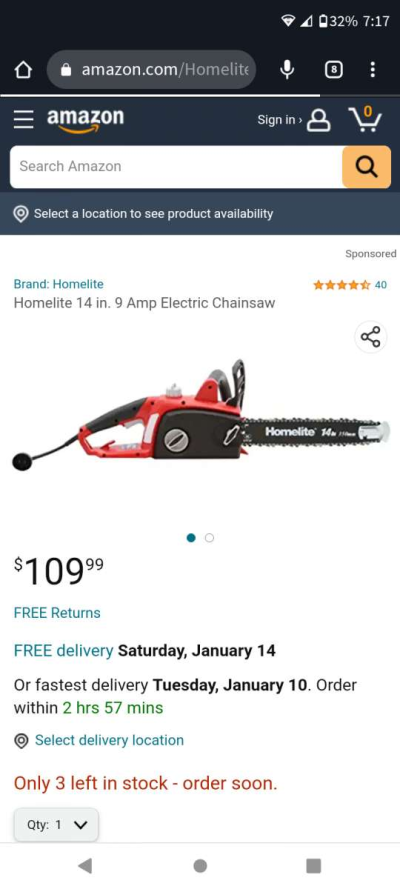 Electric Chainsaw - Thumbnail 4
