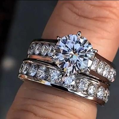 Platinum plated zircon plated ring - Thumbnail 3