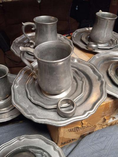 vintage pewter dishes - Campbell, Texas