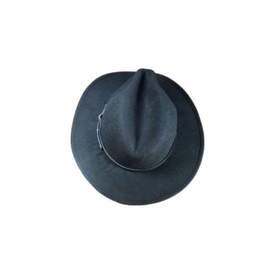 Unisex Black Fedora Hat - Thumbnail 6