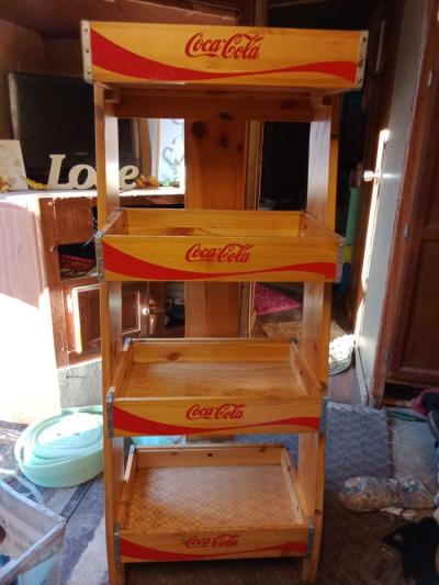 coke cola four tier Wooden shelf - Thumbnail 3