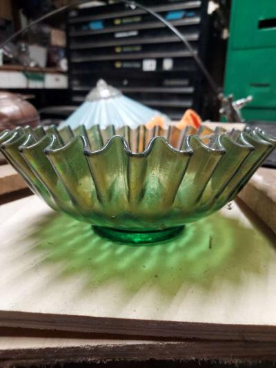 70s glass bowl - Frankfort, Indiana
