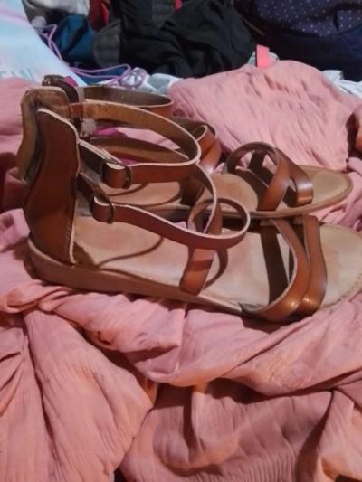 woman brown sandals - Thumbnail 2
