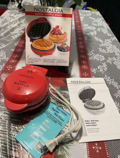 MyMini Personal Electric Waffle Maker Red