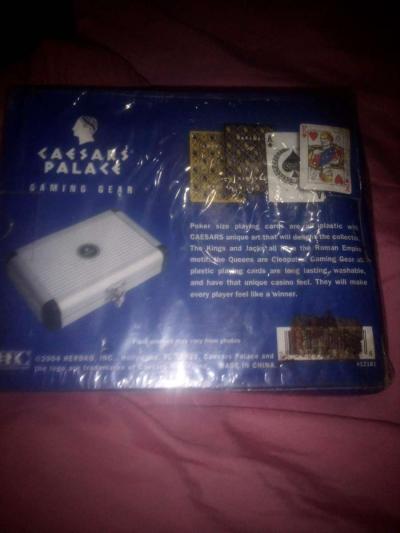 2 decks of caesars plastic poker - Thumbnail 2
