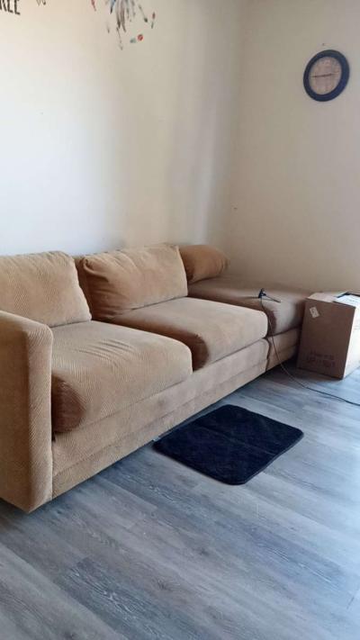 sofa and ottoman also buffet cabinet good condition as well - Thumbnail 3