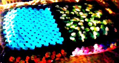 HOMEMADE CROCHETED THROW BLANKET - Thumbnail 1