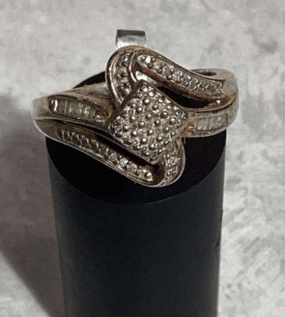 Sterling Silver Diamond Ring