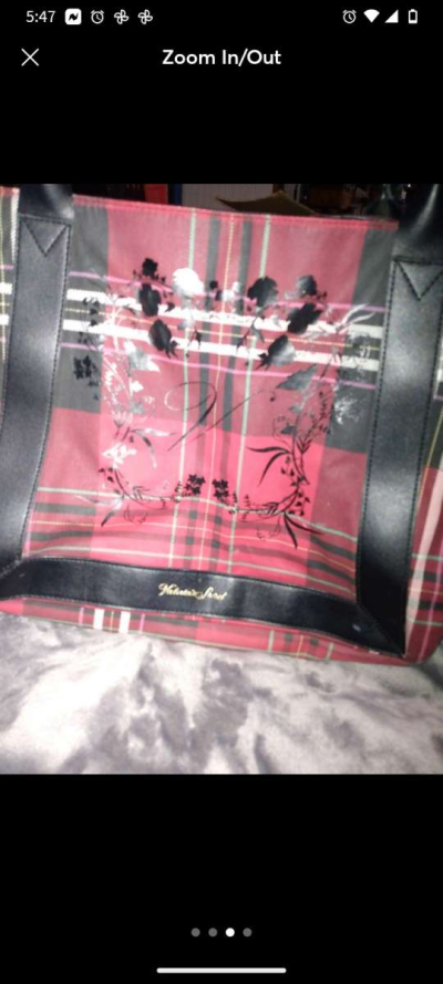 VICTORIAS SECRET PLAID TOTE PURSE LIKE NEW CONDITION - Thumbnail 3