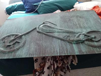 framed copper hand made chopper every delacte piece - Thumbnail 3