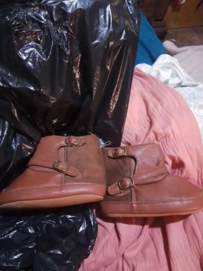 baby girl brown booties - Thumbnail 2