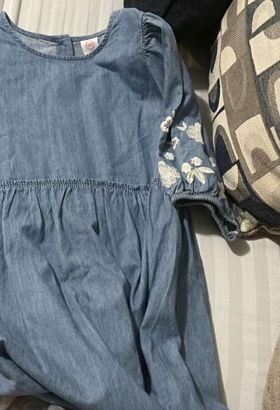 Wonder Nation Girls Balloon Sleeve Dress - Thumbnail 4