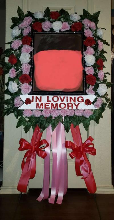 Funeral 5ft Tall Photo Frame Floral Arrangement - San Antonio, Texas