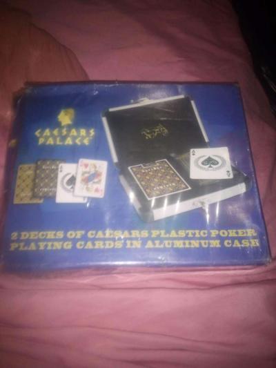 2 decks of caesars plastic poker