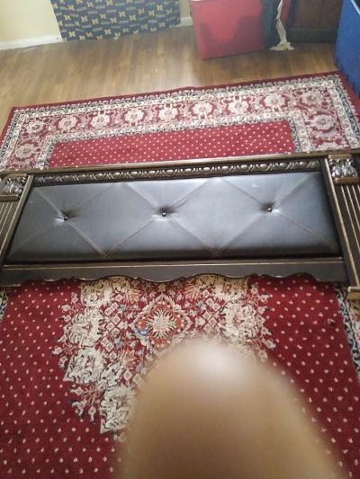 King size bed Marble and Redwood - Thumbnail 3