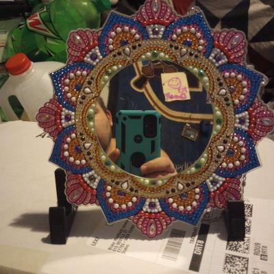 New handmaded diamond painting Mirror - Thumbnail 2