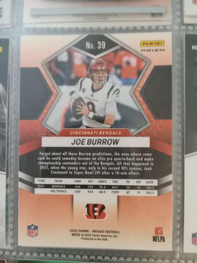 2022 Joe Burrow pink camo mosaic - Thumbnail 2