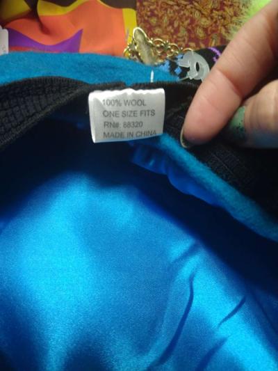 VINTAGE BLUE WOOL HAT - Thumbnail 2