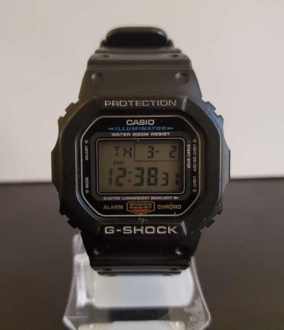 Casio Mens GShock DW5600 Classic Black Resin 44mm New Batter