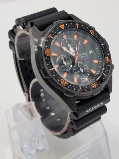 Casio Mens AMW370B1A1 Black Analog MultiFunction Chronograph - Thumbnail 2