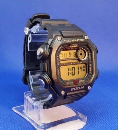 Casio Mens Digital Quartz 10 Year Batt200m Black Resin Watch - Thumbnail 2