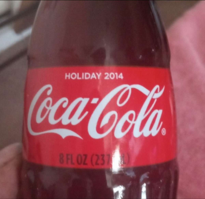 COCA COLA Holiday 2014 8fl Ounce Glass Bottle - Thumbnail 2