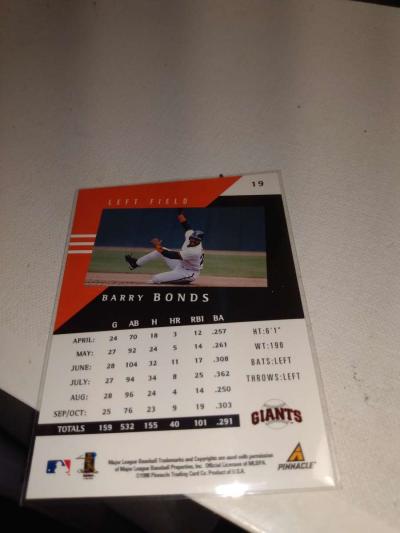 1996 Pinnacle performer Barry bonds - Thumbnail 2