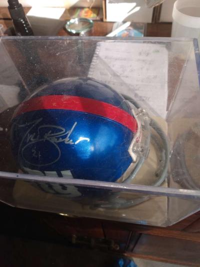 autograph tiki Barber mini helmet New York Giants - Thumbnail 3