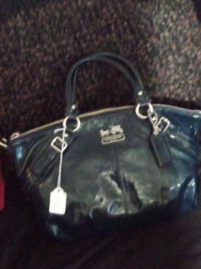 COACH DARK BLUE HANDBAG