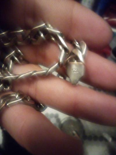 925 sterling silver necklace 22 inch and 3mm wide - Thumbnail 2