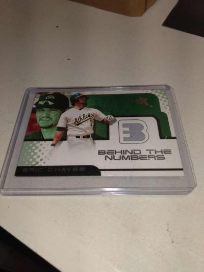 2001 Fleer air Chavez game use relic extreme behind the numb - Thumbnail 1