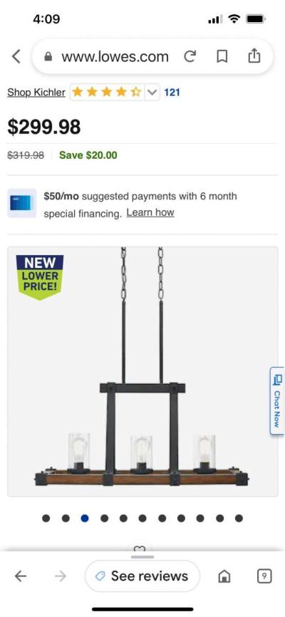 Beautiful 3 light chandelier - Thumbnail 2