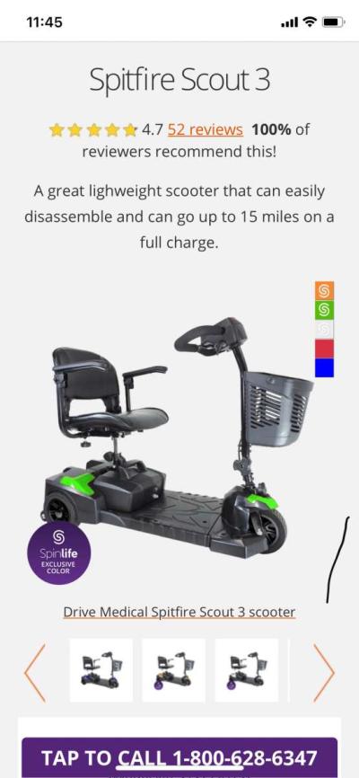Brand New Drive Medical Scout 3 Scooter - Thumbnail 2