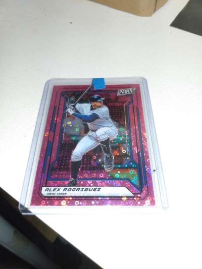 2019 panini pink border refractor Alex Rodriguez card is num - Thumbnail 1
